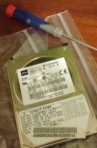 My laptop's original hard drive